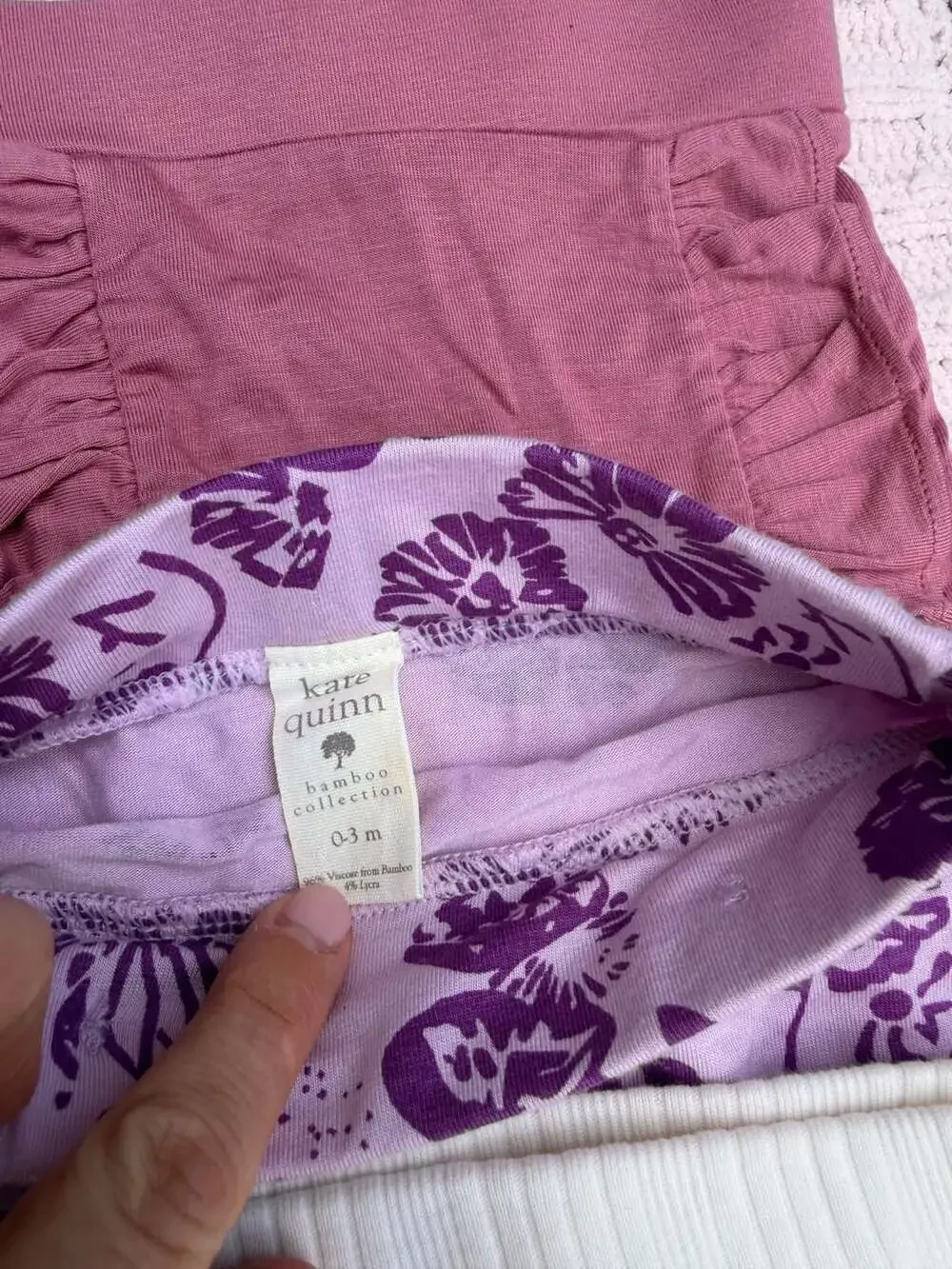 Kate Quinn Baby Modal Spandex Zip-Up Footie Pajamas and Bodysuit Lot 6-9 3-6